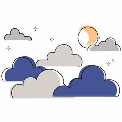 vector illustration of clouds