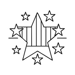 stars and stripes icon, stars and stripes line art - simple line art of stars and stripes, perfect for stars and stripes logos and icons