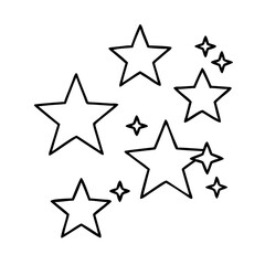 stars in the night sky icon, stars in the night sky line art - simple line art of stars in the night sky, perfect for stars in the night sky logos and icons