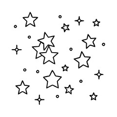 stars in the night sky icon, stars in the night sky line art - simple line art of stars in the night sky, perfect for stars in the night sky logos and icons