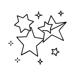 Obraz premium stars in the night sky icon, stars in the night sky line art - simple line art of stars in the night sky, perfect for stars in the night sky logos and icons
