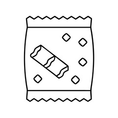 sugar packet icon, sugar packet line art - simple line art of sugar packet, perfect for sugar packet logos and icons
