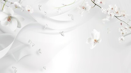 Fresh White Space Poster Design Background - Minimalist Modern Layout with Layered PSD/AI Files for Branding, Social Media, and Print Media | Clean Aesthetic Customizable Template & Commercial Use Lic