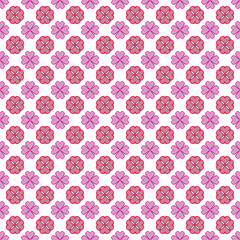 seamless pattern with pink flowers