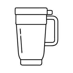 travel mug icon, travel mug line art - simple line art of travel mug, perfect for travel mug logos and icons