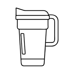 travel mug icon, travel mug line art - simple line art of travel mug, perfect for travel mug logos and icons