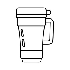 travel mug icon, travel mug line art - simple line art of travel mug, perfect for travel mug logos and icons