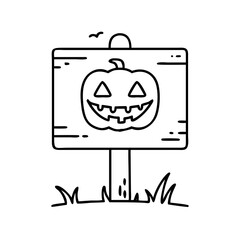 trick or treat sign icon, trick or treat sign line art - simple line art of trick or treat sign, perfect for trick or treat sign logos and icons