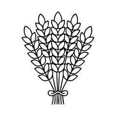 wheat bundle icon, wheat bundle line art - simple line art of wheat bundle, perfect for wheat bundle logos and icons