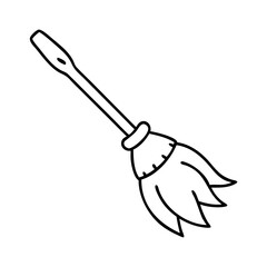 witch s broom icon, witch s broom line art - simple line art of witch s broom, perfect for witch s broom logos and icons