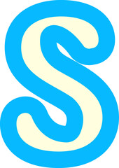 Obraz premium Ransom Letter S Collage Handdrawn Alphabet