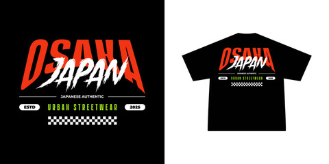 Osaka Japan T shirt Streetwear Graphic Design