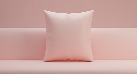 digital illustration, Pastel background, modern living room pillow mock up with blank design area, gentle soft focus