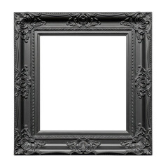Ornate vintage frame element design on transparent background