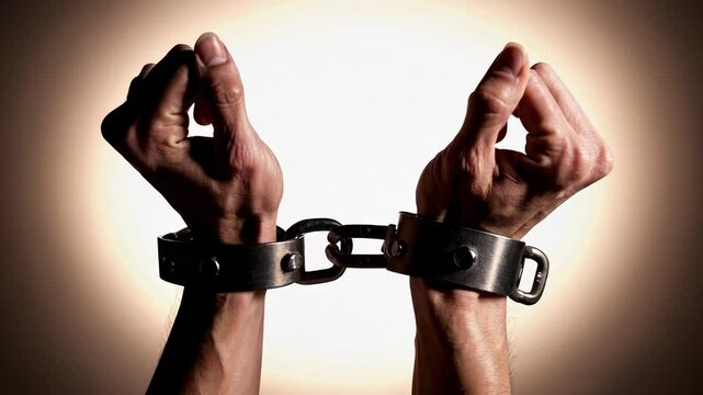 Hands in Shackles Symbolizing Bondage and Oppression