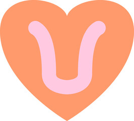 Ransom Letter U Collage Handdrawn Alphabet