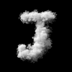 Cumulus Cloud Letter J Overlay - Stunning Dreamy Text Effect for Ethereal Designs. Perfect for Whimsical, Creative and Fantasy Projects. 