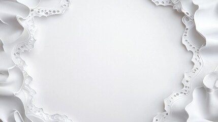 A white lace patterned background with a white lace patterned border