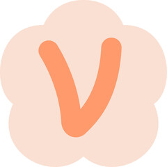 Ransom Letter V Collage Handdrawn Alphabet