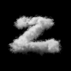 Cumulus Cloud Letter Z Overlay - Stunning Dreamy Text Effect for Ethereal Designs. Perfect for Whimsical, Creative and Fantasy Projects. 