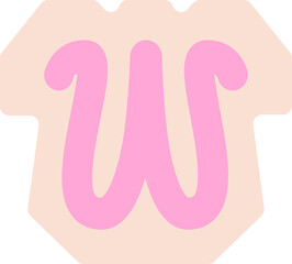 Ransom Letter W Collage Handdrawn Alphabet