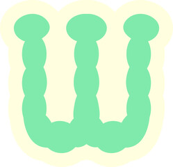 Ransom Letter W Collage Handdrawn Alphabet