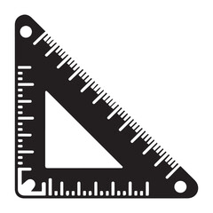 Ruler icon Vector Black silhouettes. with white background