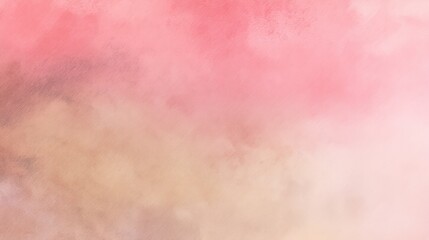 Obraz premium Soft Pink and Beige Gradient Watercolor Abstract Art, Digital Painting with Gentle Color Transition Evoking Calm and Dreamy Ambiance.