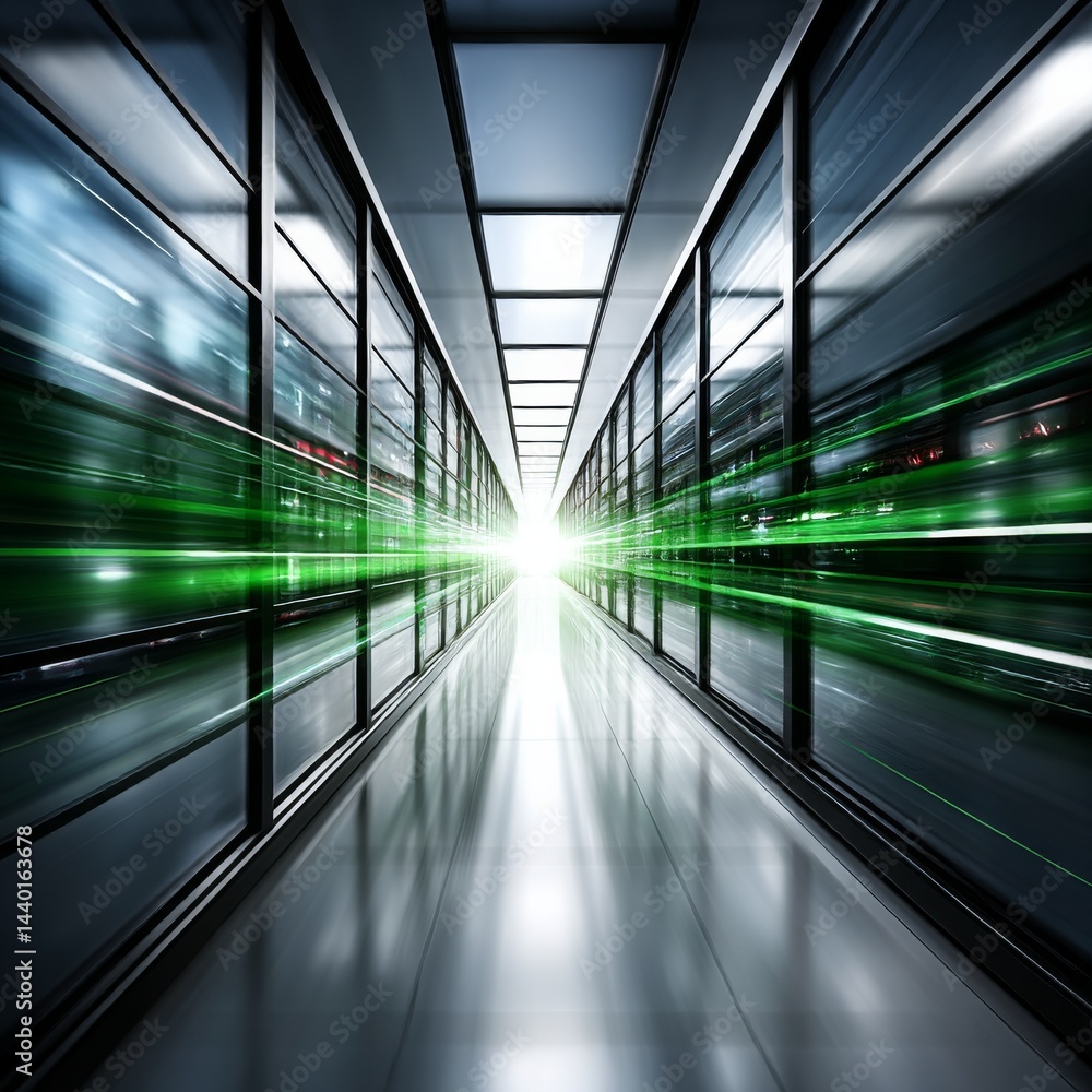 Leinwandbilder inside a modern data center: high-speed data transfer and cutting-edge technology infrastructure