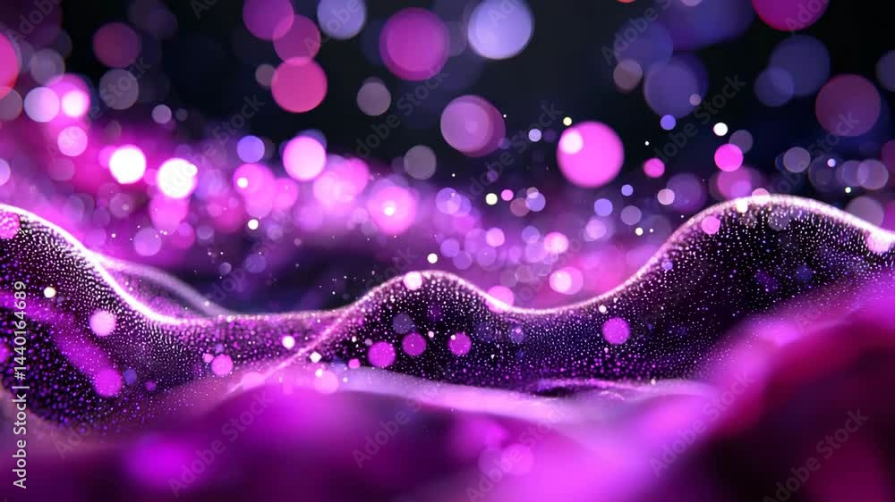 Poster abstract colorful background with soft waves and bokeh lights