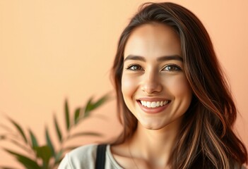Portrait of a young woman with a warm smile