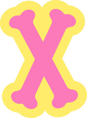 Ransom Letter X Collage Handdrawn Alphabet