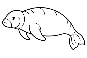 Graceful Manatee Sketch