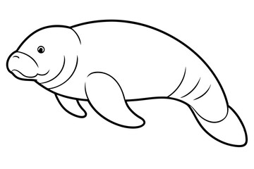 Graceful Manatee Sketch