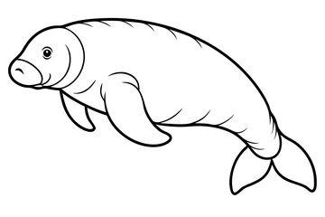 Graceful Manatee Sketch