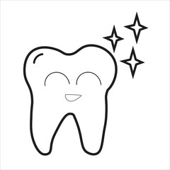 Bright and Healthy White Teeth Smile Illustration