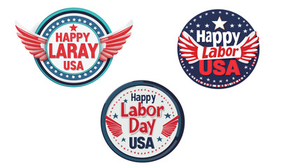 A Patriotic Graphic Badge for Labor Day Vector Design