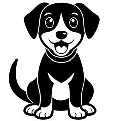 black and white vector illustration