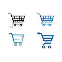 Shopping Trays Vector Illustration