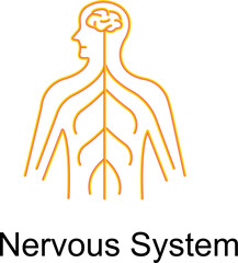 Nervous System Icon. Vector Design
