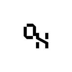 sporty style monogram cool minimalist logo OH Initial square concept Alphabet