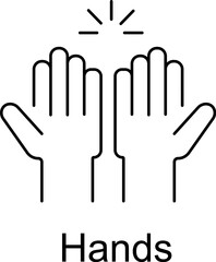 Hands Icon. Vector Design