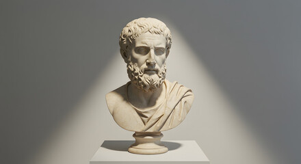 marble bust of a philosopher displayed in a museum for International Museum Day