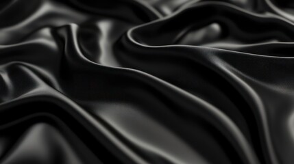 Obraz premium Luxurious black fabric texture