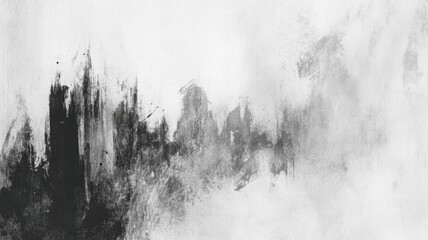 Grayscale watercolor brushstrokes create a vintage atmosphere with textured elegance