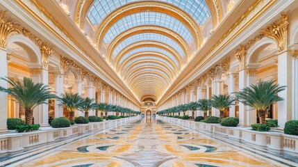 Obraz premium Grand hotel interior hallway