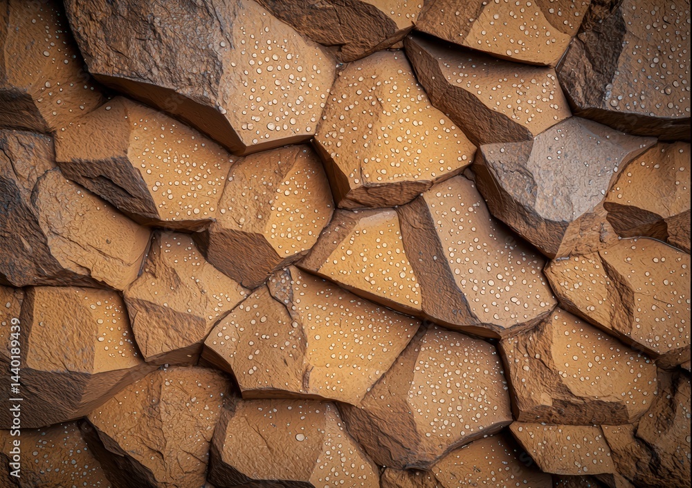 Aufkleber pile of rocks displaying numerous small white dots creating an interesting textured natural scene