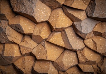 Pile of rocks displaying numerous small white dots creating an interesting textured natural scene
