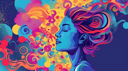 Psychosomatics reflecting emotional stress physical pain and mental health disorders