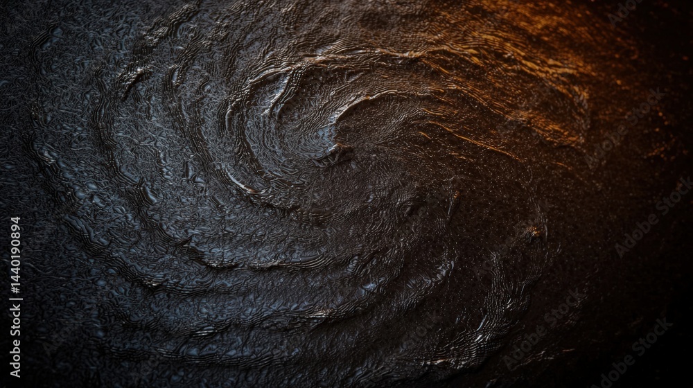 Aufkleber elegant black and gold swirl creating a luxurious and sophisticated visual experience for the viewer